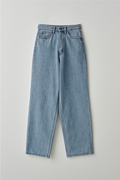 (1st re-stock) T/T New wide denim pants