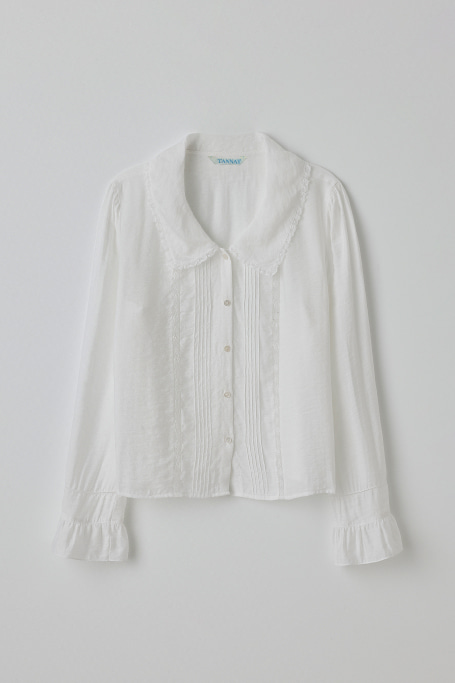 (4th re-stock) T/T Fin lace collar blouse