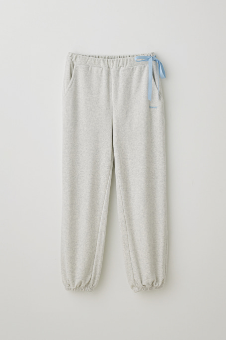 (4th re-stock) T/T Velour jogger pants (melange white)
