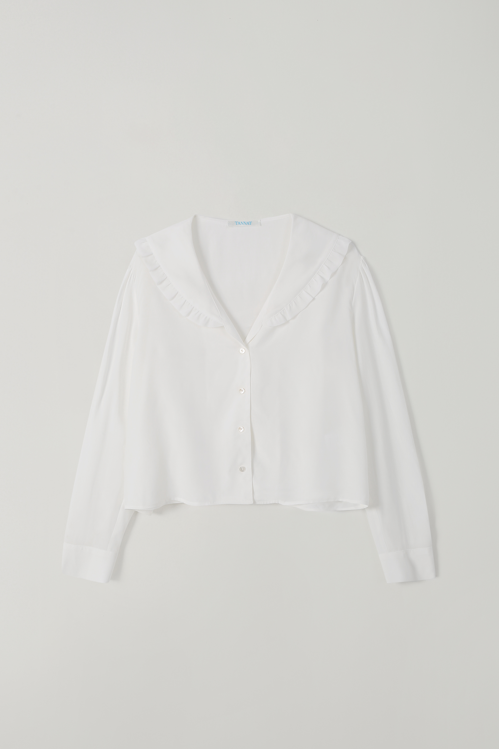 T/T Soft frill blouse (white)