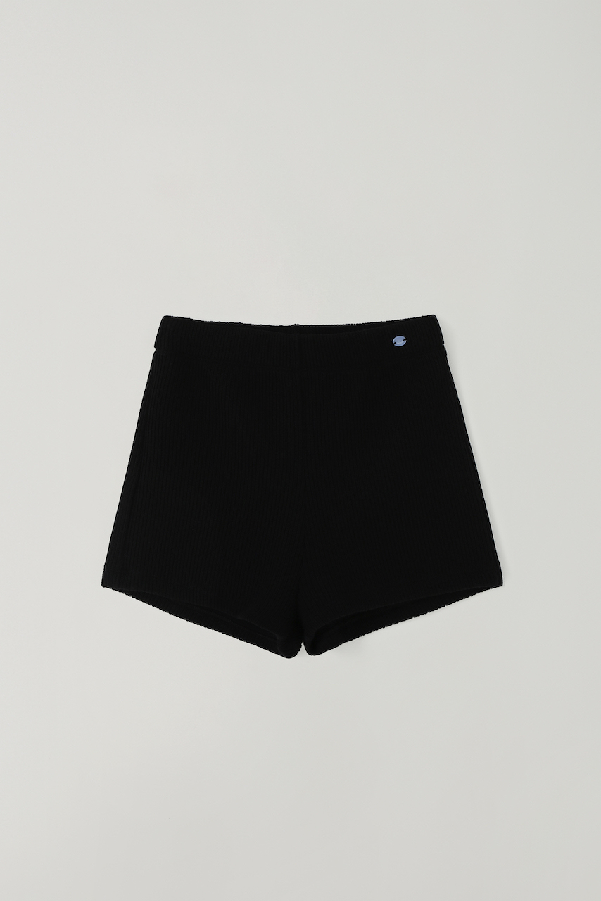 T/T knit mini shorts (black)