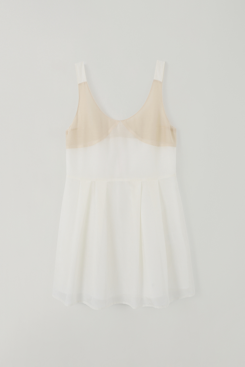 T/T Silk two-tone one-piece (ivory)