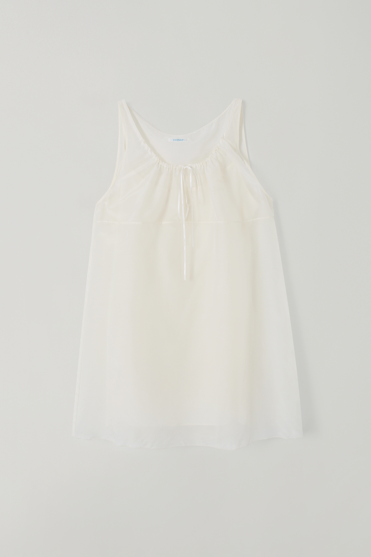 (6th re-stock) T/T Shirring string one-piece (ivory)